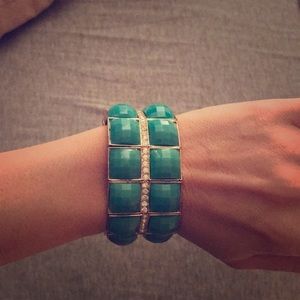 Turquoise and diamond bracelet